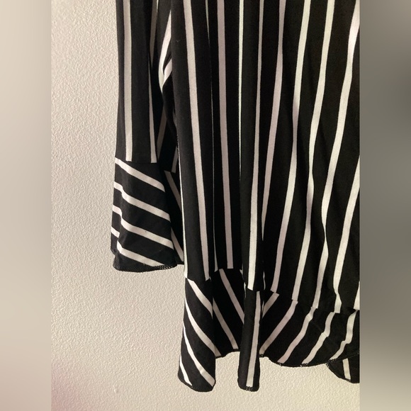 BooHoo Black & White Wrap Blouse - Picture 6 of 7